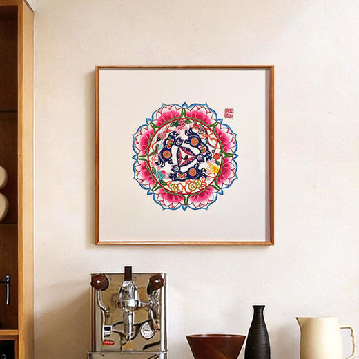 伽罗 JALO 年画-蔚县剪纸《莲环瑞境》 商品图3