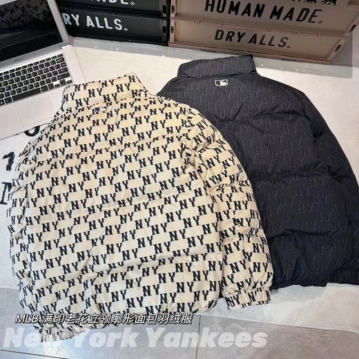 F012217满印老花立领廓形面包羽绒服男女同款情侣款 商品图1