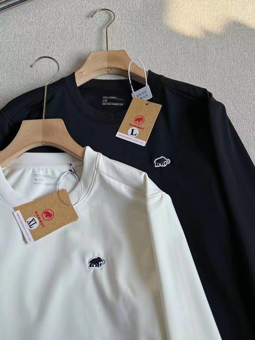 F012235压胶刺绣打底衫加绒长袖圆领体恤打底衫 商品图3