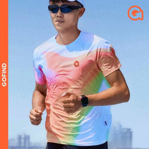 【价值149元|可积分兑换】果凡炫彩多巴胺短袖专业跑步透气速干马拉松男女款GTD11225/GTD12226 商品图0