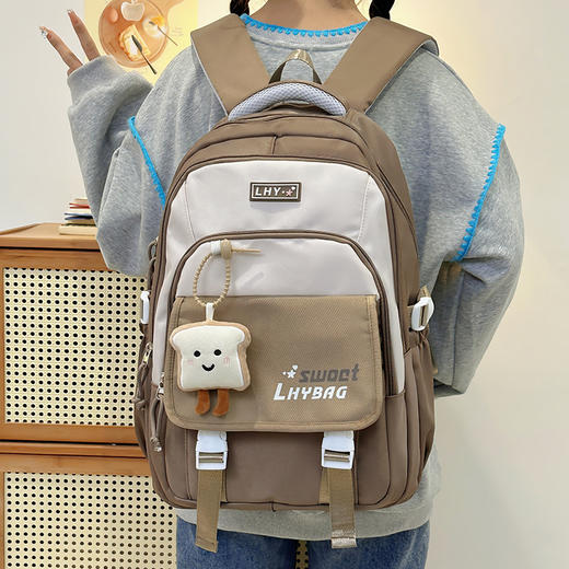 【简约时尚款❗️上学轻松背】新款透气减负护脊初中书包女生可爱三到六年级大容量糖果色双肩包。jc 商品图2