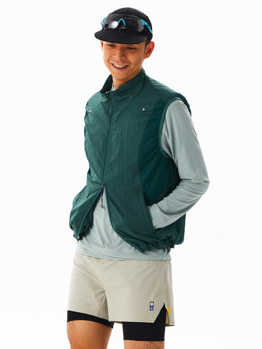 CryingCenter保暖锁温立领双拉马甲秋冬运动拼接运动马甲 商品图3