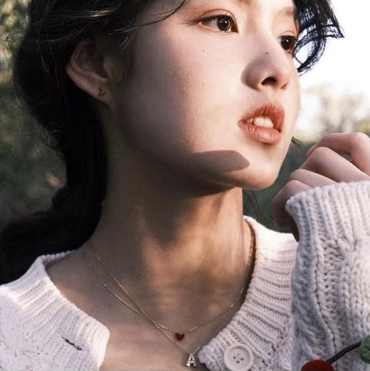 日单AHKAH18k镀金小红心项链耳钉012204 商品图14