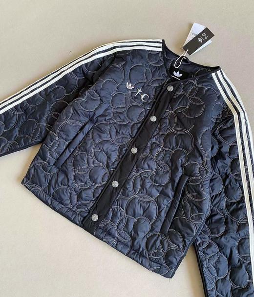 D012244男女同款叠穿单品保暖运动条纹舒适棉服 商品图1