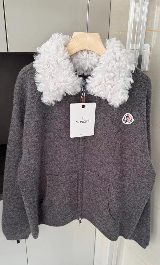 F012210新年红毛绒领针织开衫宽松落肩版型女款 商品图14