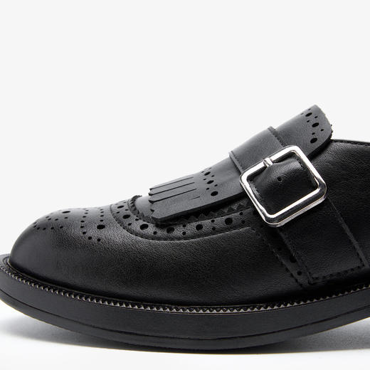 西遇流苏乐福鞋女2026春季新款英伦布洛克单鞋雕花通勤百搭小皮鞋V0166206 商品图5