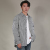 DRONKOO 2026 翻领左贴袋侧唛竖条纹长袖中厚衬衣 商品缩略图2