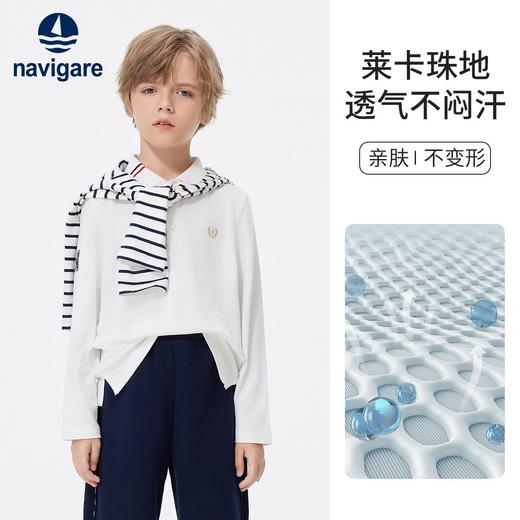 【纳维凯尔】【120-165】意大利小帆船纯棉印花男童长袖POLO衫 商品图8