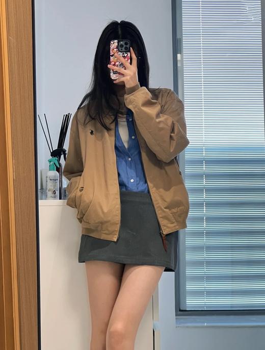 一店k （元厂订单！扫码进官网！）复古老钱风！拉夫👧🏻捡漏！面料工艺绝了！高端成衣工艺！硝洗棉！德国阿曼刺绣工艺！天然牛角扣！酷酷的帅气感轻松拿捏！小马经典哈林顿系列老干部夹克 ！ 商品图5