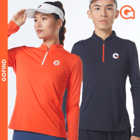 果凡半拉链立领长袖T恤 男款女款跑步训练服 物理降温速干上衣GKC21207/GKC22208