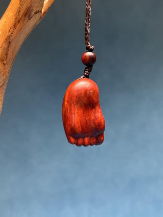  迷罗元和堂 印度小叶紫檀知足常乐挂件 长约2.9cm 宽约1.8cm【器悟雅玩】 商品图1