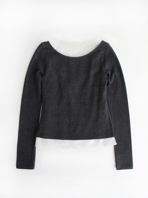 Kaiy Xiao 风信信使花边绑带开衫 商品图3