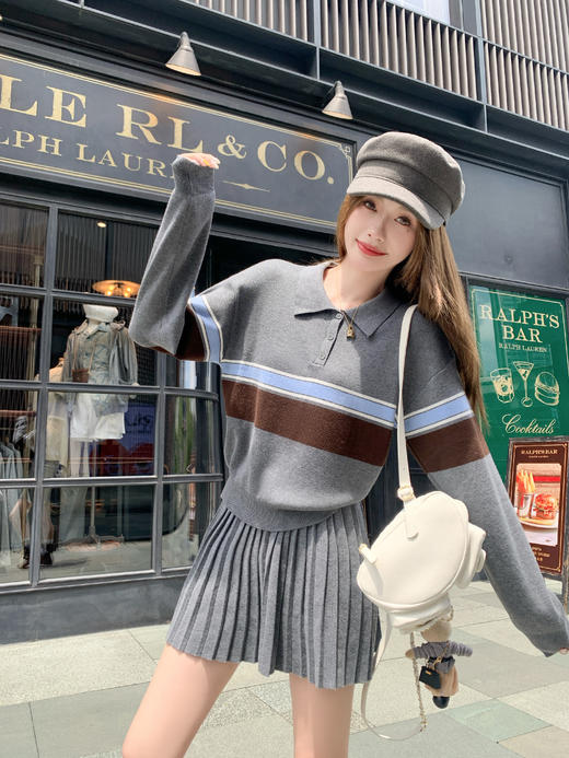 <曾小咸推荐>现货秒杀 ！微信超特价！polo领条纹针织衫 日常189.99 立减100 秒杀89.99！！ 商品图11