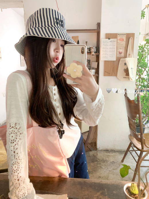 <曾小咸推荐>拼接镂空袖子蕾丝长袖 商品图5