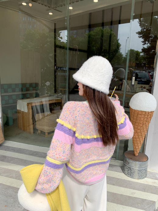 <曾小咸推荐>现货秒杀 ！微信超特价！韩系撞色条纹毛衣 日常249.99 立减150 秒杀99.99！！ 商品图7