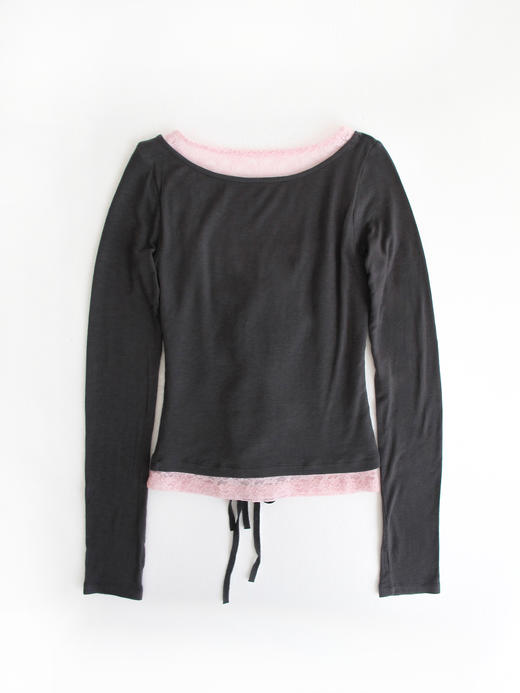 Kaiy Xiao 铃兰蕾丝绑带上衣 商品图5