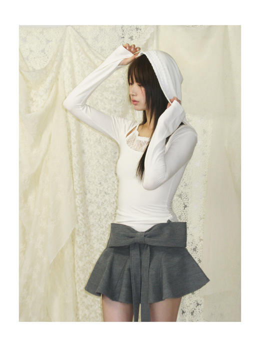 Kaiy Xiao 鹿灵连帽蕾丝吊带上衣 商品图2