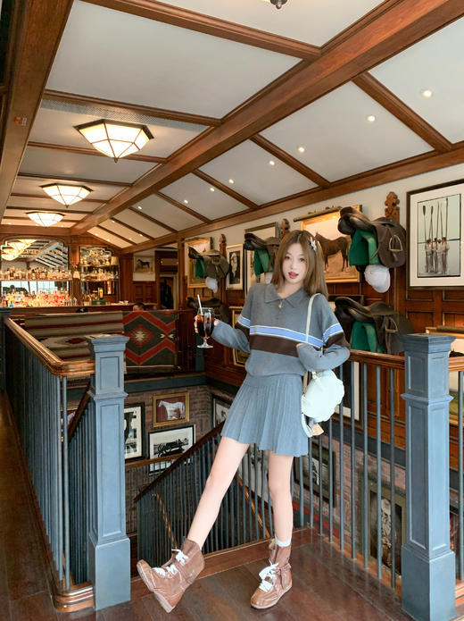 <曾小咸推荐>现货秒杀 ！微信超特价！polo领条纹针织衫 日常189.99 立减100 秒杀89.99！！ 商品图13