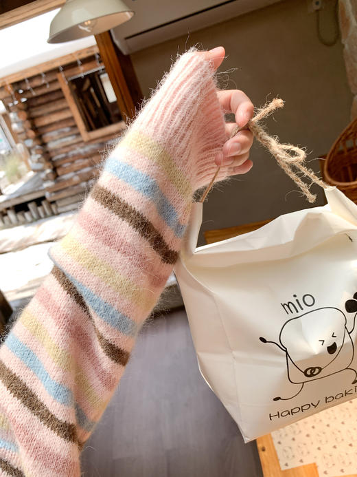 <曾小咸推荐>现货秒杀 ！微信超特价！韩系条纹撞色毛衣 日常169.99 立减80 秒杀89.99！！ 商品图7