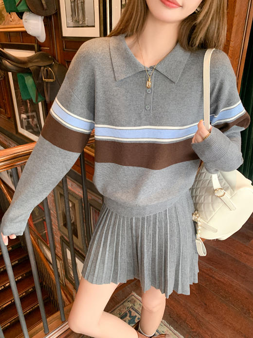 <曾小咸推荐>现货秒杀 ！微信超特价！polo领条纹针织衫 日常189.99 立减100 秒杀89.99！！ 商品图10