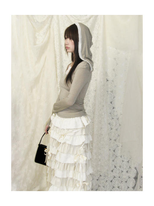 Kaiy Xiao 鹿灵连帽蕾丝吊带上衣 商品图3