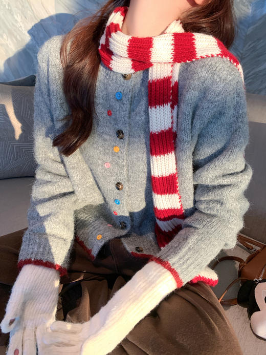 <曾小咸推荐>现货秒杀 ！微信超特价！韩系彩色扣子针织开衫 日常169.99 立减80 秒杀89.99！！ 商品图12