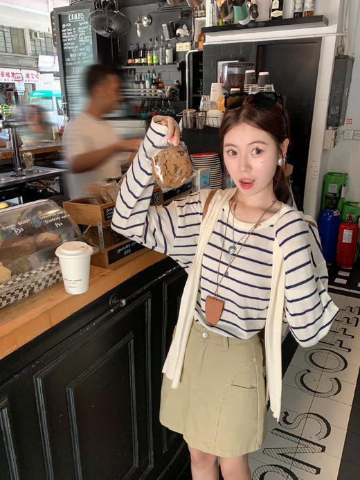 <曾小咸推荐>条纹长袖针织 商品图7