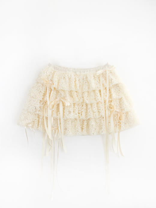 Kaiy Xiao 辉夜蕾丝层叠蝴蝶结蛋糕短裙 商品图3