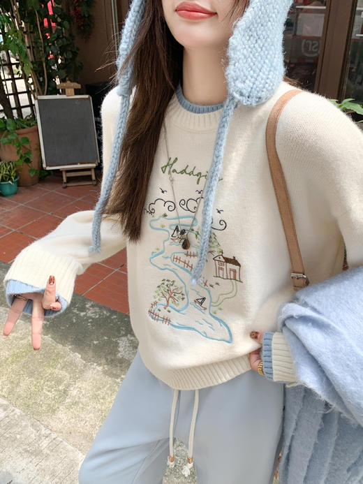 <曾小咸推荐>现货秒杀 ！微信超特价！设计感撞色毛针织衫 日常219.99 立减130 秒杀89.99！！ 商品图7