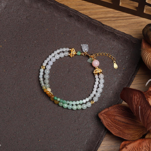 青云直上 精品翡翠双圈手链 cf 商品图0