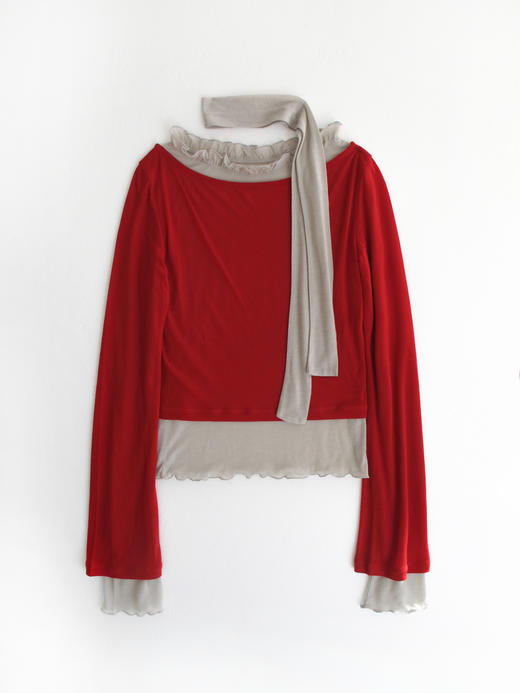 Kaiy Xiao 香雪球两件套围巾上衣 商品图9