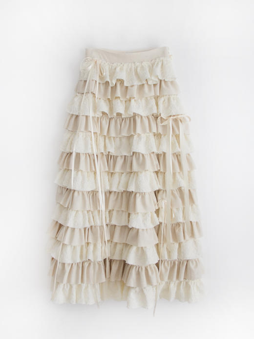 Kaiy Xiao 辉夜层叠蝴蝶结蛋糕长裙 商品图5