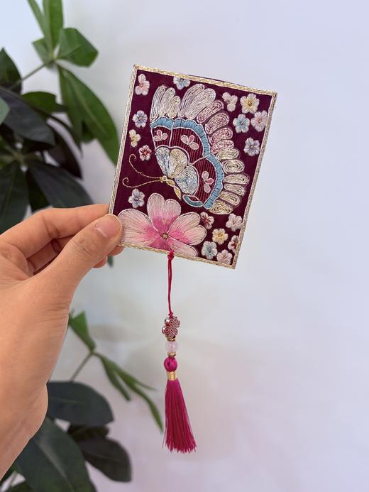 【直播大场福利】苏绣刺绣 蝶语花笺 文雅书签 商品图3