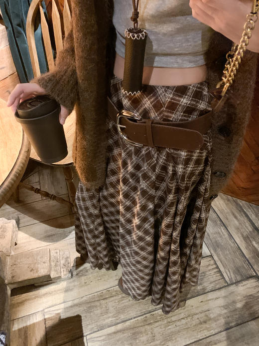 <曾小咸推荐>现货秒杀 ！微信超特价！韩系复古格子半身裙 日常189.99 立减100 秒杀89.99！！ 商品图14