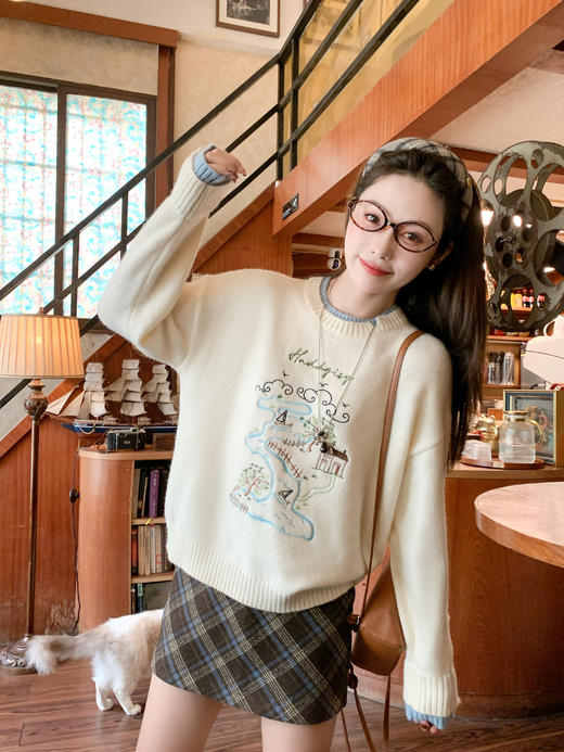 <曾小咸推荐>现货秒杀 ！微信超特价！设计感撞色毛针织衫 日常219.99 立减130 秒杀89.99！！ 商品图10