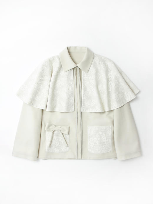 Kaiy Xiao 千金蝴蝶结蕾丝外套（斗篷可拆卸） 商品图2