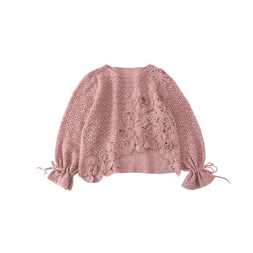 苏苏姐家似花上衣手工diy钩针毛衣编织衣服套头材料包毛线团 商品图4