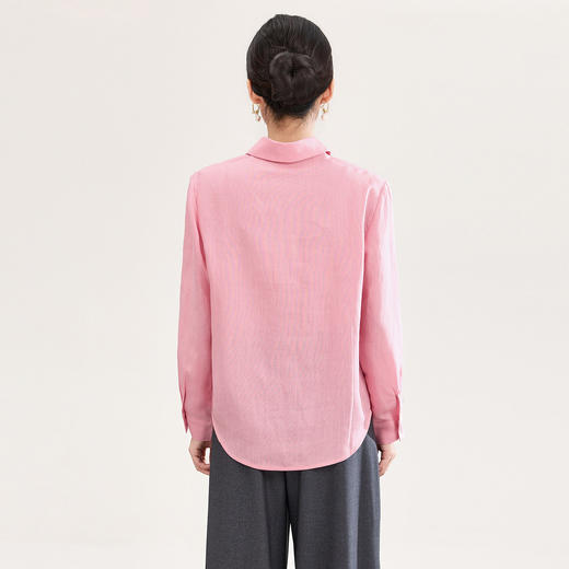 「高货wl」全新升级【铂金会员293/天猫399/差价106】(94905)洛诗琳气质绣花衬衫2026春季新款职业通勤翻领上衣 商品图2