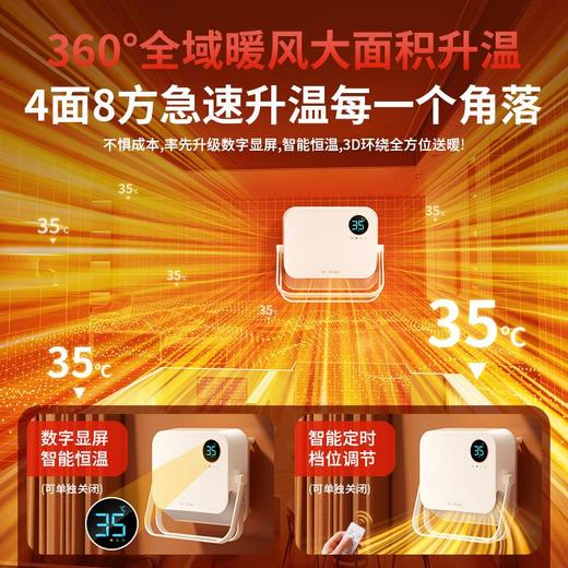 小型暖风机多功能即热式节能冷热取暖器挂壁式电暖器电暖气速热 商品图1