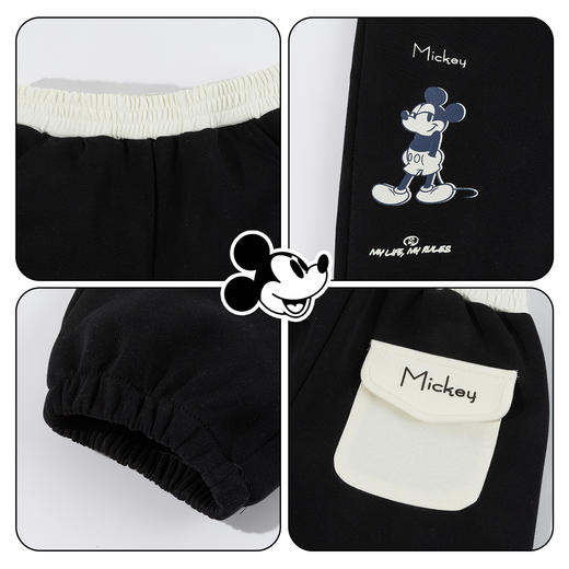 迪士尼（Disney）男童裤子春秋新款儿童时髦运动长裤小童户外休闲耐磨卫裤ZD1FK024 商品图7