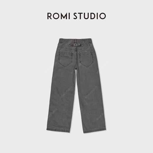 ROMI STUDIO“复古时髦”100%棉珠帆肌理大口袋牛仔裤RWCAX87438 商品图1