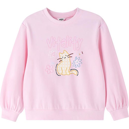 【实体店同款】女童圆领卫衣春季新款安奈儿童装AG611088 商品图7