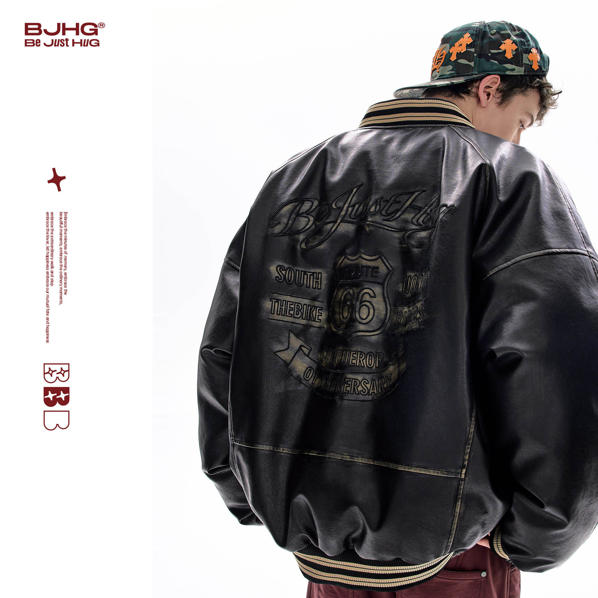 BJHG不计后果美式复古羽绒服男款冬新款加厚防风保暖机车夹克外套