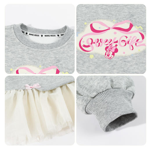 迪士尼（Disney）女童甜美可爱卫衣蕾丝裙边休闲运动耐磨春秋季上衣26年新款ZD1FS019 商品图8