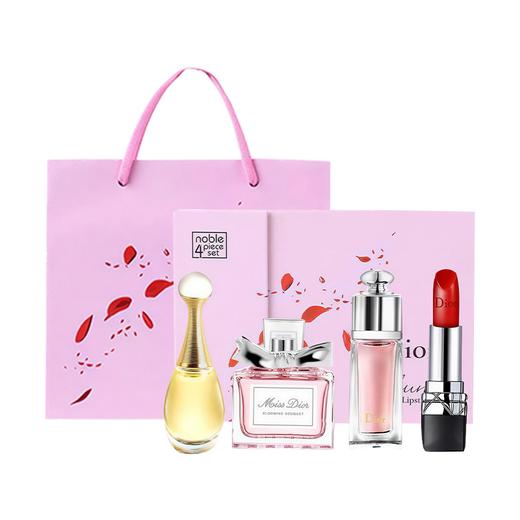 【送礼袋】Dior迪奥甜心爱恋礼盒四件套（真我5ml+甜心5ml+魅惑5ml+999口红1.5g ）一般贸易 商品图9