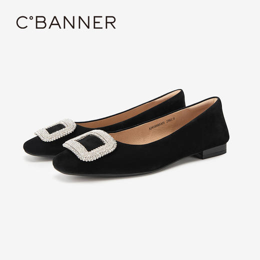 【上新】千百度2026春季新款羊皮浅口单鞋女春季芭蕾舞鞋A26180005 商品图2