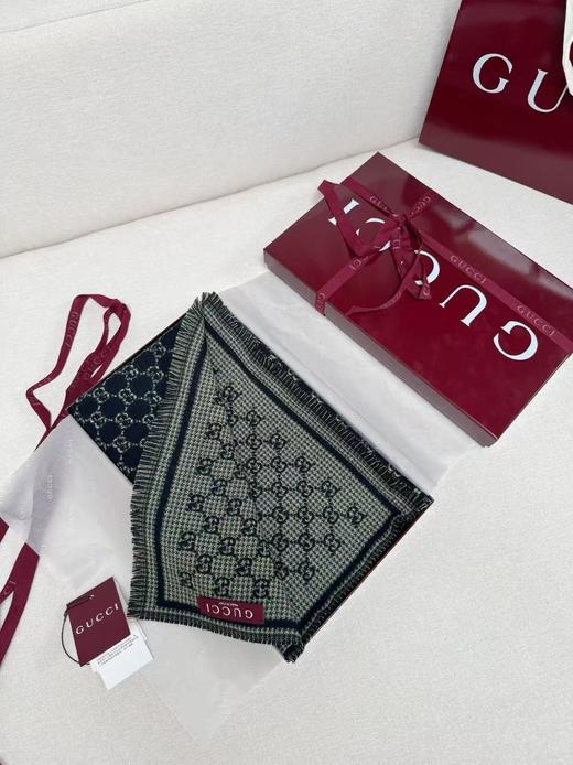 YP72-古驰新GG羊毛双面围巾 流苏滚边（DSX*MM） 商品图10