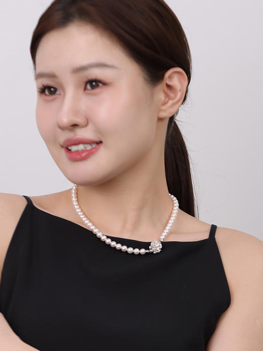 【挚友限定】s925银日本真科研-akoya珍珠花珠项链7-7.5mm 商品图2