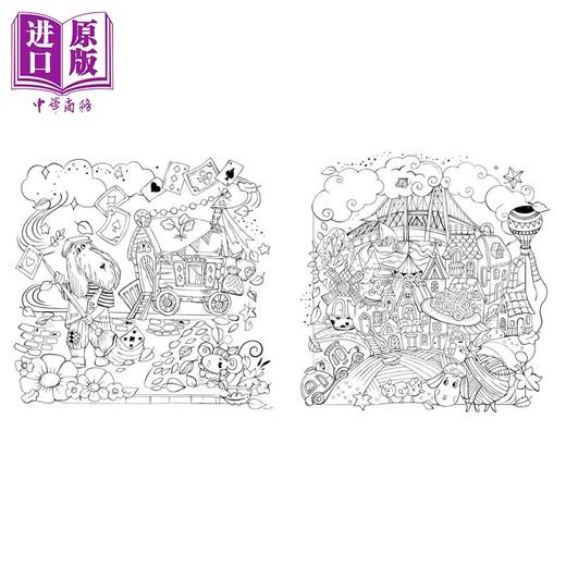 【中商原版】【德文版】德国涂色书 小小冒险乐园 德国插画师Rita Berman 德文原版 Das Land der kleinen Rita Berman 商品图4