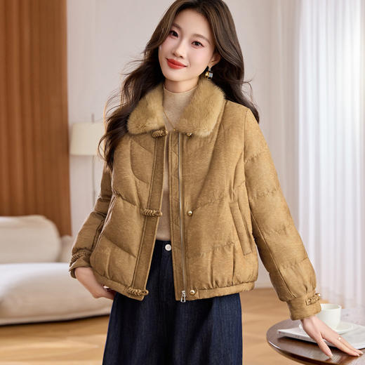 时尚加厚羽绒服，洋气显瘦百搭白鸭绒外套HR-YRX9323 商品图0